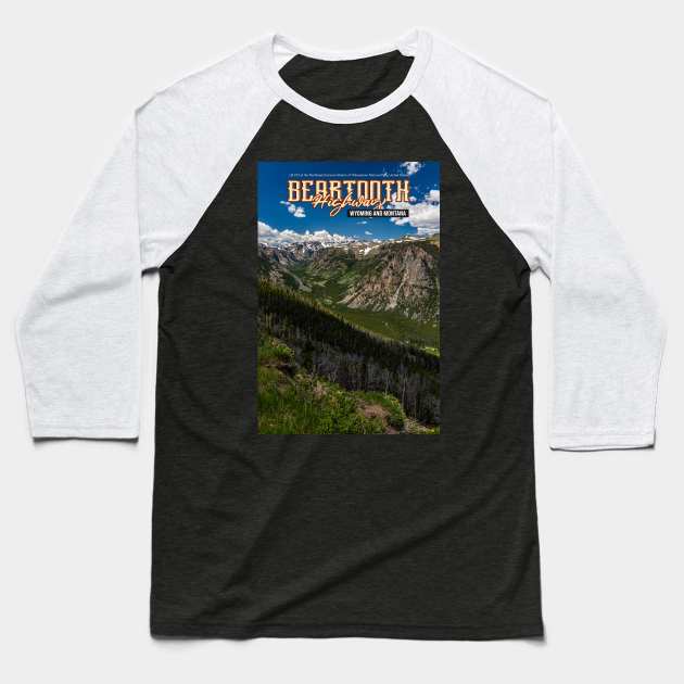 Beartooth Highway Wyoming and Montana Baseball T-Shirt by Gestalt Imagery